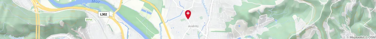 Kartendarstellung des Standorts für St. Josef-Apotheke in 8045 Graz-Andritz